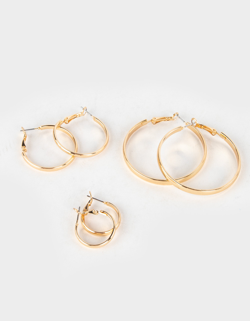 FULL TILT 3 Pack Hoop Earring Set image number 0