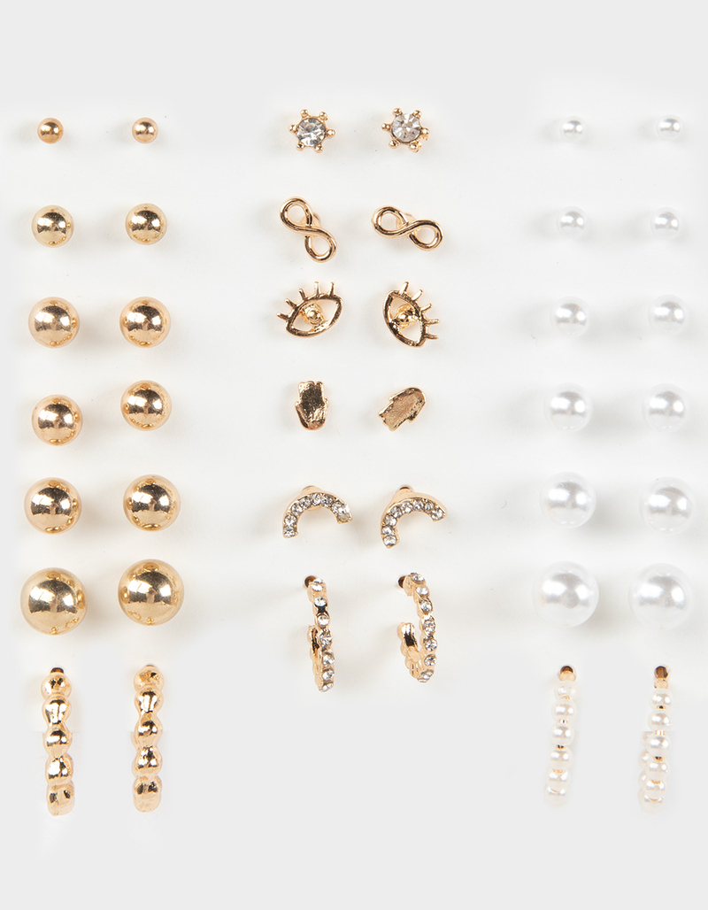 FULL TILT 20 Pack Stud/Pearl Earring Set image number 0
