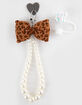 Leopard Bow Bottle Charm & Straw Cover Set image number 3