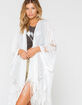 Lacey Fringe White Kimono image number 1