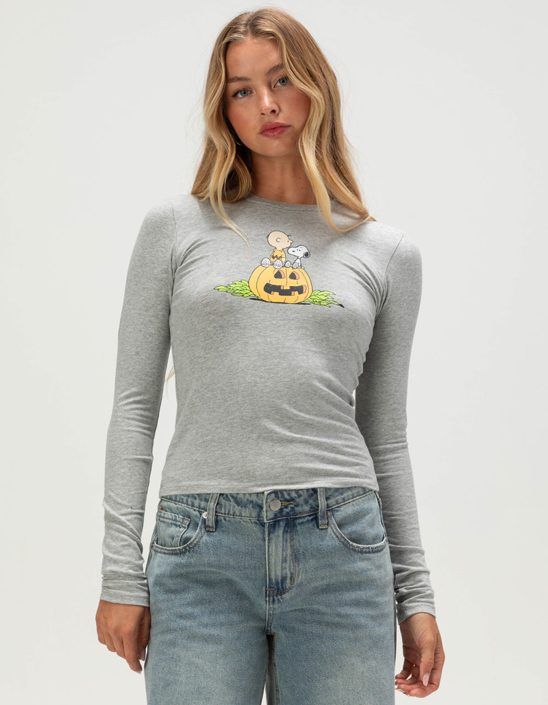 RSQ x Peanuts Womens Long Sleeve Baby Tee image number 0