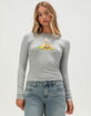 RSQ x Peanuts Womens Long Sleeve Baby Tee image number 1