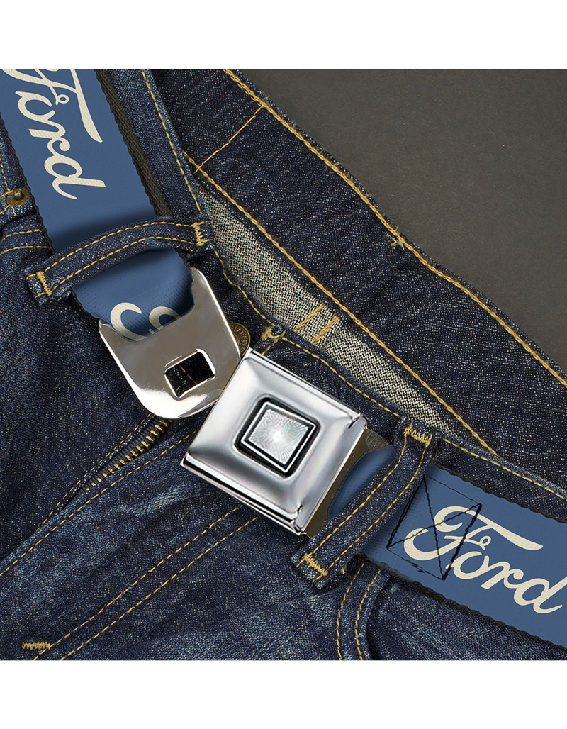 BUCKLE-DOWN Ford Script Starburst Seatbelt Belt image number 1