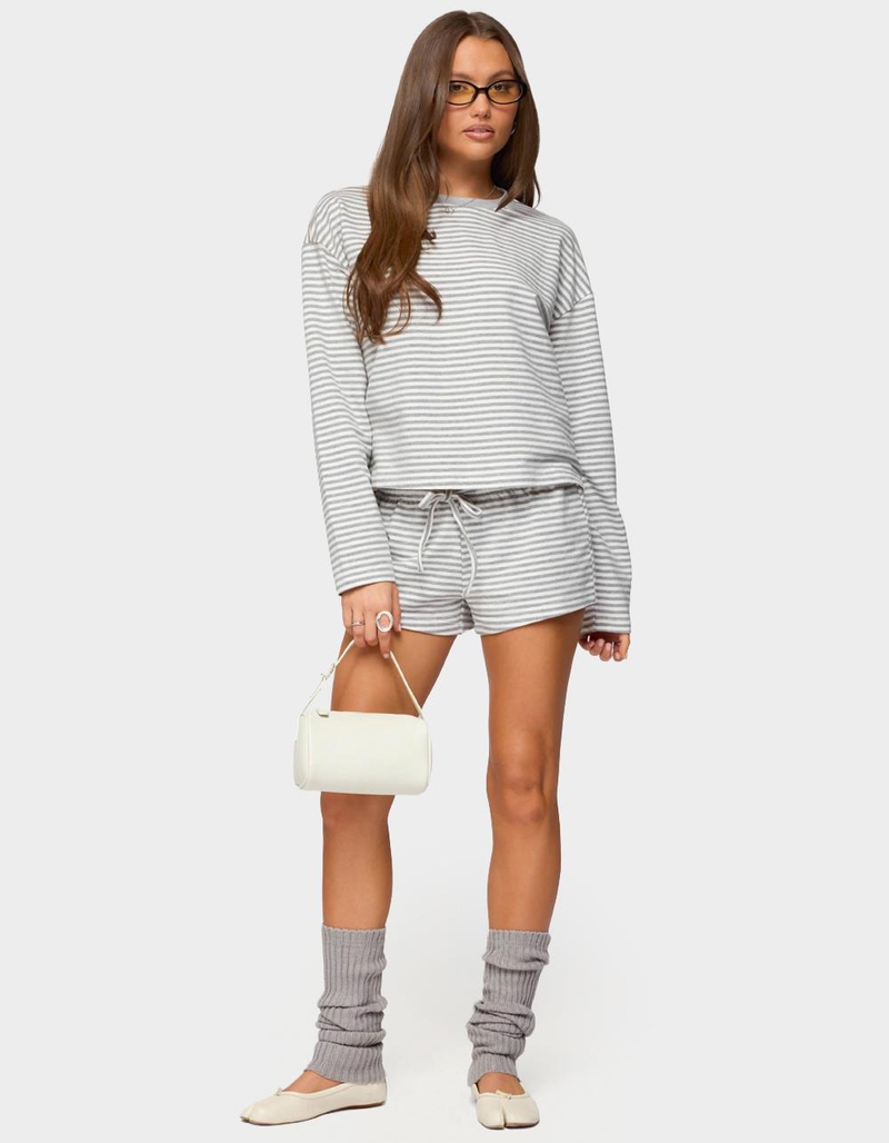 EDIKTED Jainee Striped Long Sleeve Tee image number 4