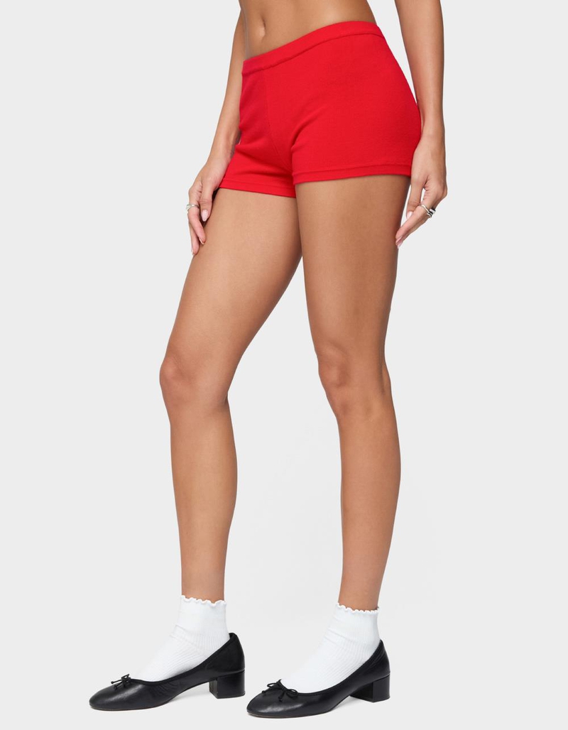 EDIKTED Maycee Knit Micro Shorts image number 1