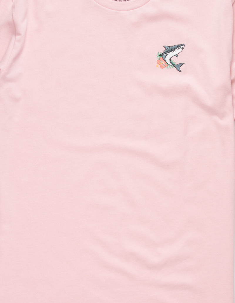 RIOT SOCIETY Island Shark Embroidery Mens T-shirt image number 1