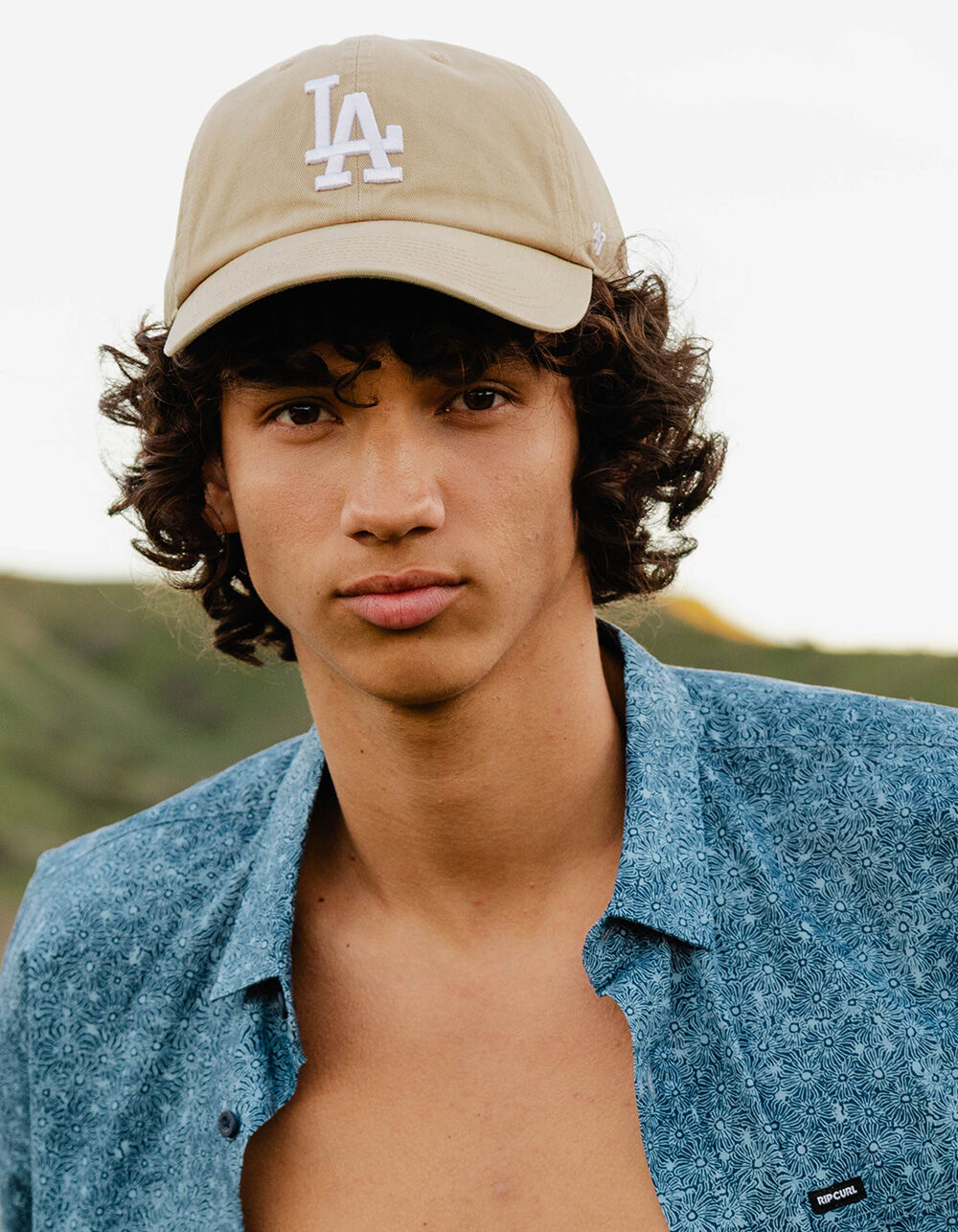 帽子 WOODEN SLEEPERS baseball cap 47 BRAND Los Angeles Dodgers '47 Clean Up Strapback Hat - KHAKI