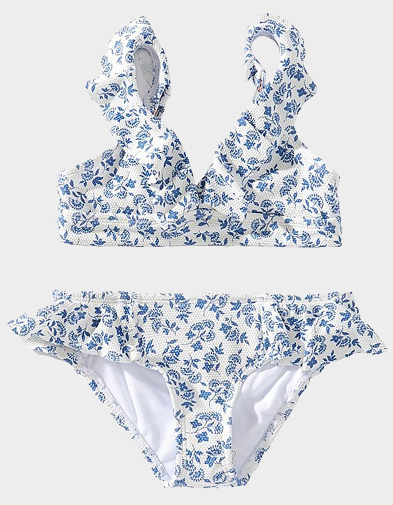 RAISINS Day Dreamer Girls Texture Ruffle Triangle Top Bikini Set image number 0