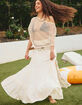 WEST OF MELROSE Womens Embroidered Maxi Skirt image number 6