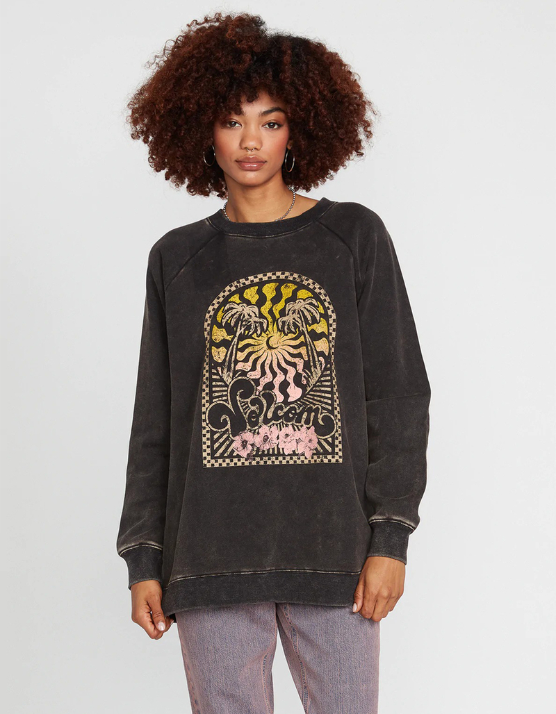 VOLCOM Stone Magic Womens Oversized Crewneck Sweatshirt image number 1