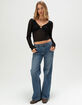 FULL TILT Texture Hardware Womens Long Sleeve Top image number 2