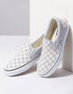 VANS Checkerboard Gray Dawn & True White Womens Slip-On Shoes image number 4