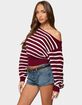 EDIKTED Mika Off Shoulder Oversized Sweater image number 2