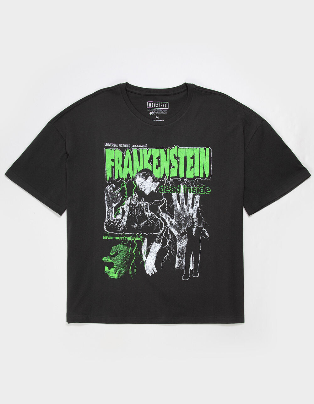 UNIVERSAL MONSTERS Frankenstein Mens Tee - WASHED BLACK - XL | Tillys