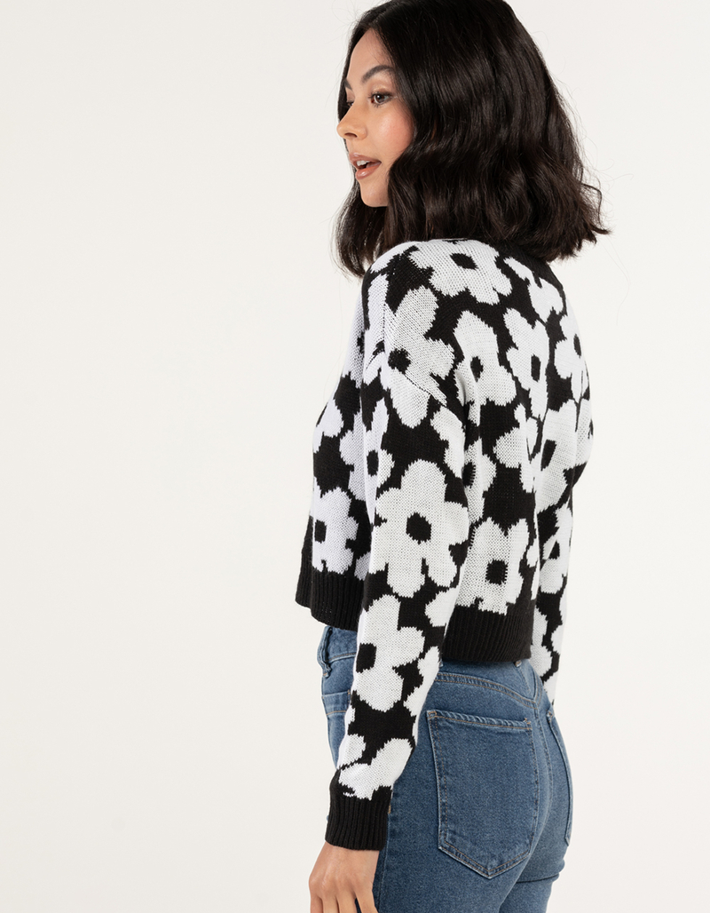 RSQ Punk Floral Womens Drop Shoulder Cardigan image number 2