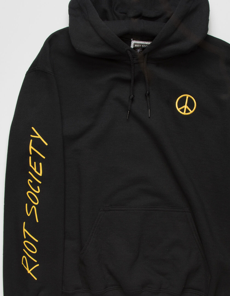 RIOT SOCIETY Peace Mens Black Hoodie image number 1