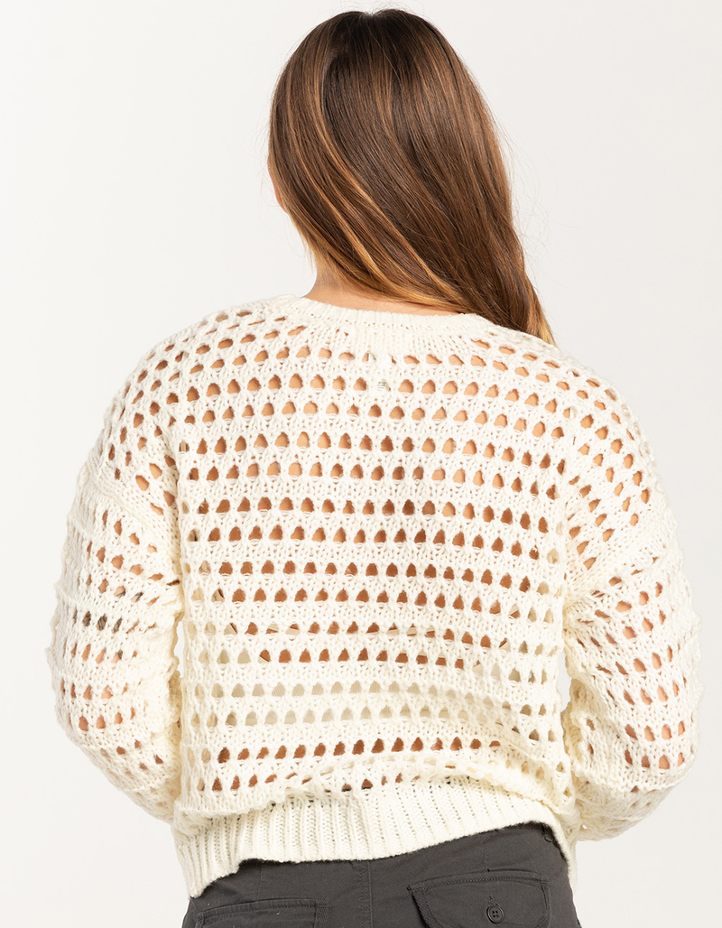 FULL TILT Essentials Open Knit Womens Pullover Sweater image number 3