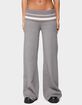 EDIKTED Kaliya Stripey Fold Over Knit Pants image number 1