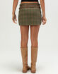 WEST OF MELROSE Womens Plaid Belted Skirt image number 4