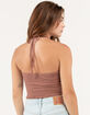 DESTINED Cinched Neck Womens Halter Top image number 3
