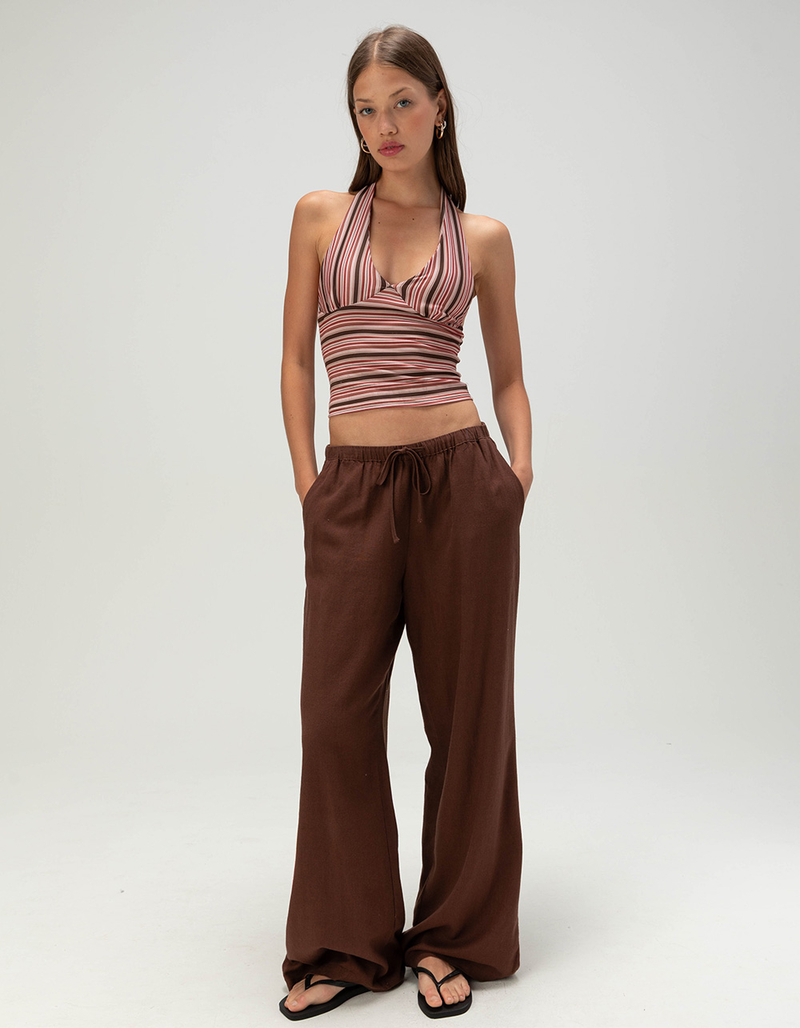 FULL TILT Womens Stripe Halter Top image number 1