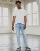 RSQ Mens Slim Light Vintage Flex Ripped Jeans image number 1