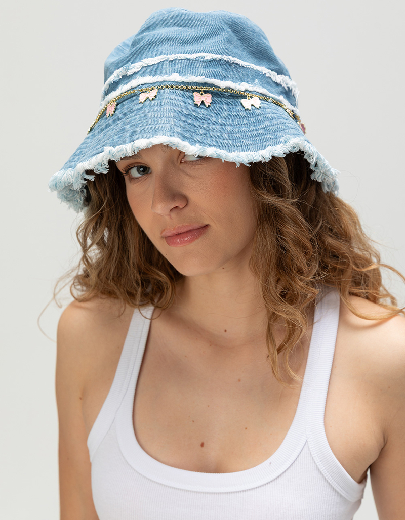 Bow Charm Womens Bucket Hat image number 1