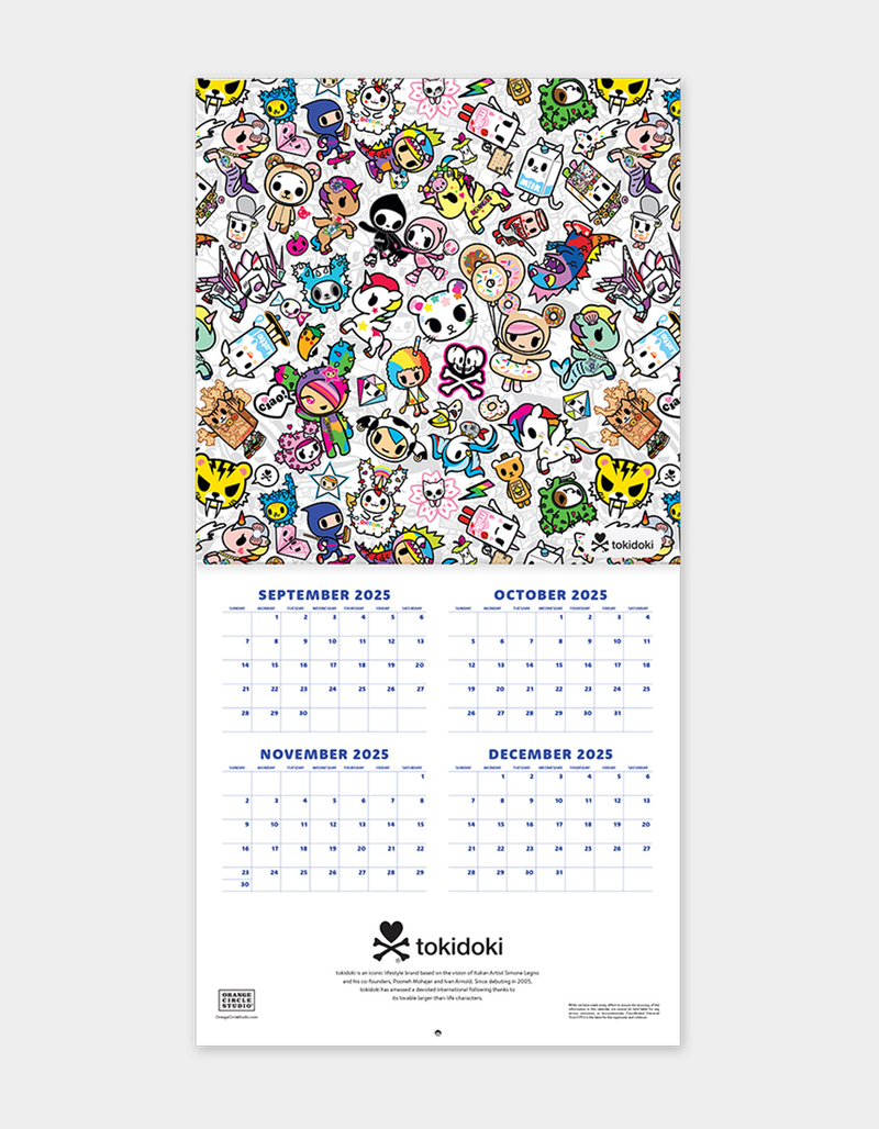 STUDIO OH! x tokidoki 12" x 12" Wall Calendar image number 1