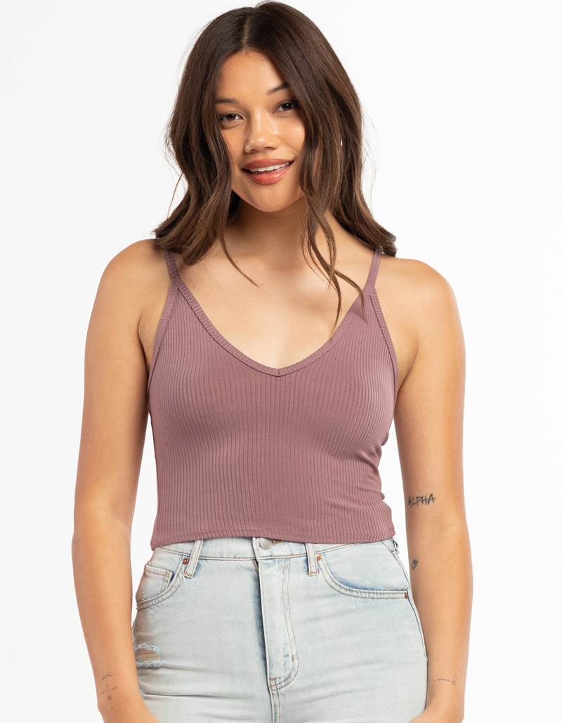 BOZZOLO Womens V-Neck Rib Cami image number 0