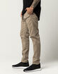 CHARLES AND A HALF Dark Khaki Mens Chino Jogger Pants image number 3
