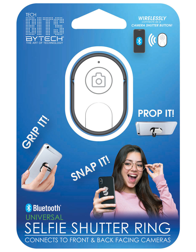 BYTECH Selfie Shutter White Phone Ring image number 0