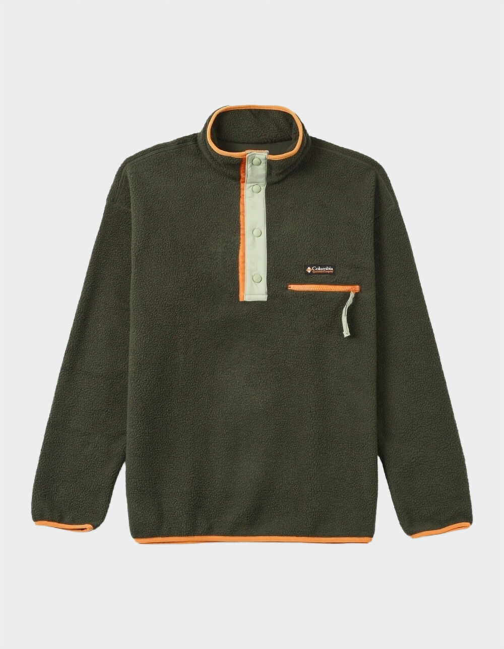 コニャ COLUMBIA Helvetia™ II Mens Half Snap Fleece Pullover - DK GREEN