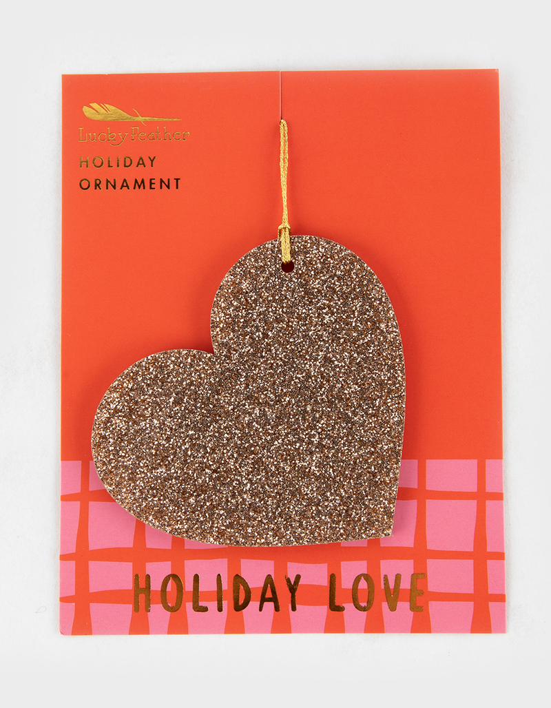 Gold Glitter Heart Ornament image number 0