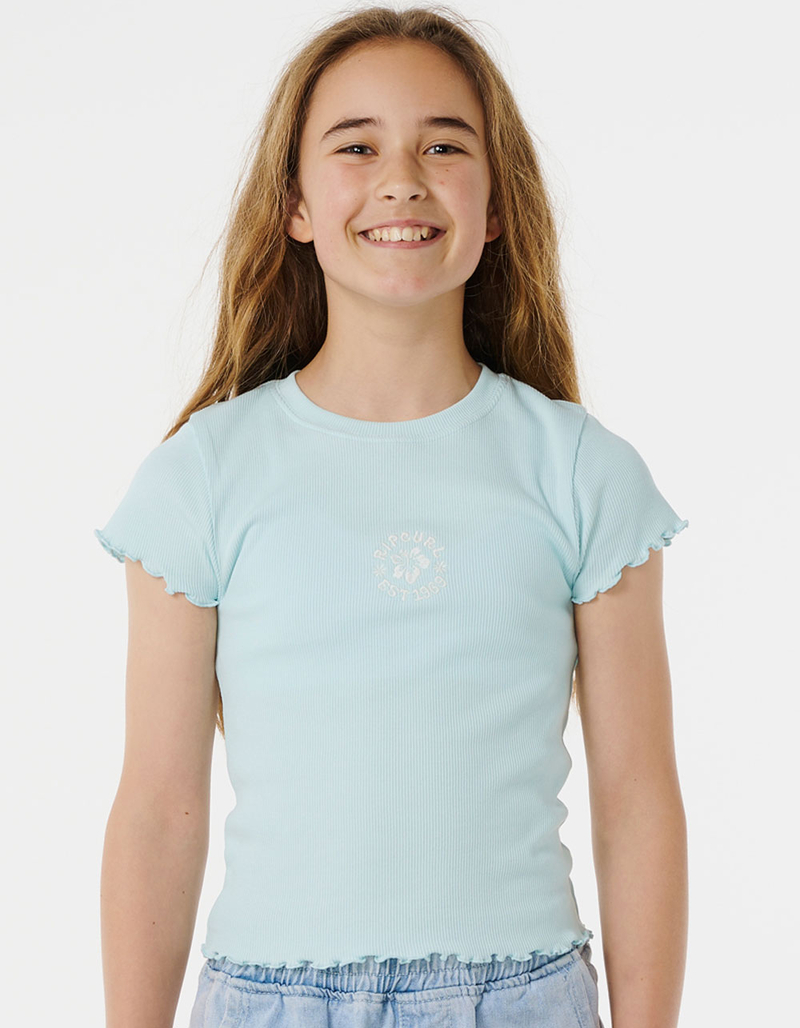 RIP CURL Hibiscus Heat Girls Rib Tee image number 1