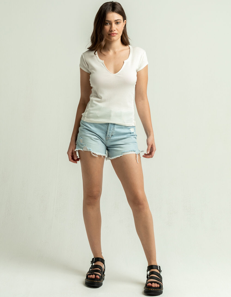 FREE PEOPLE Always Yours Womens White Tee image number 3