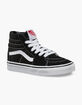 VANS Sk8-Hi Black & White Kids Shoes image number 2