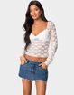 EDIKTED Mykonos Sheer Lace Top image number 4