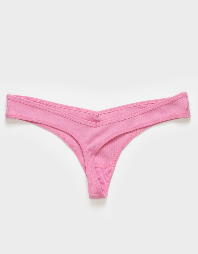 SKY & SPARROW Rib V Thong image number 1