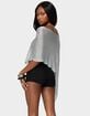 EDIKTED Azalia Asymmetric Knit Poncho image number 3