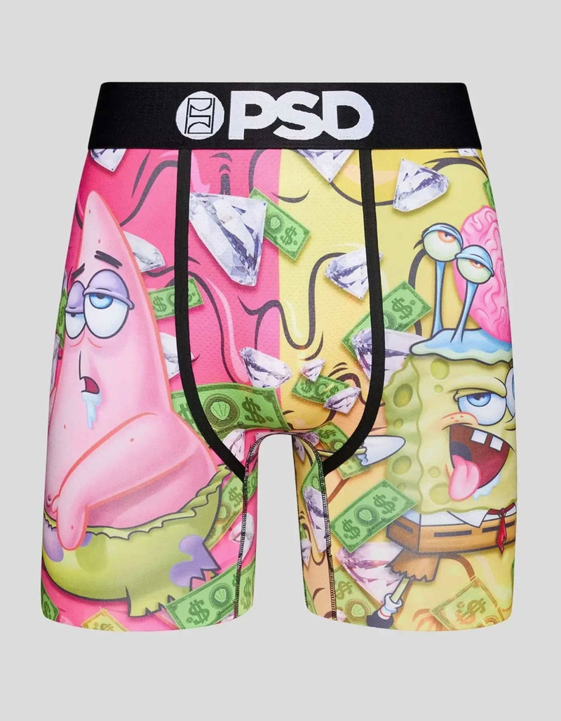 PSD x SpongeBob SquarePants Money Drip Mens Boxer Briefs image number 0