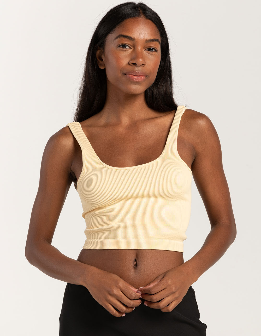 FULL TILT Seamless Low Back Womens Tank Top - YELLOW | Tillys