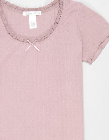 FULL TILT Crochet Trim Girls Top Alternative Image