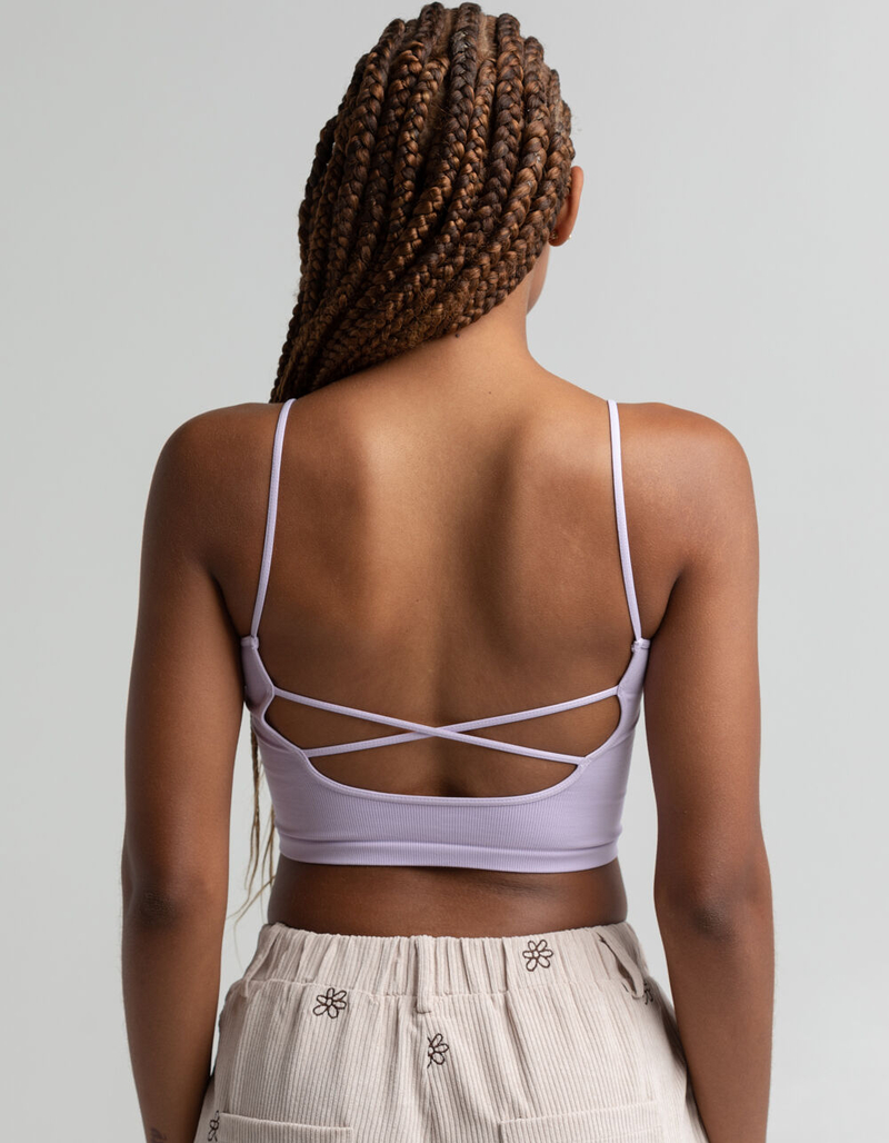 SKY AND SPARROW Womens Low Back Strappy Bralette image number 2