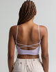 SKY AND SPARROW Womens Low Back Strappy Bralette image number 3