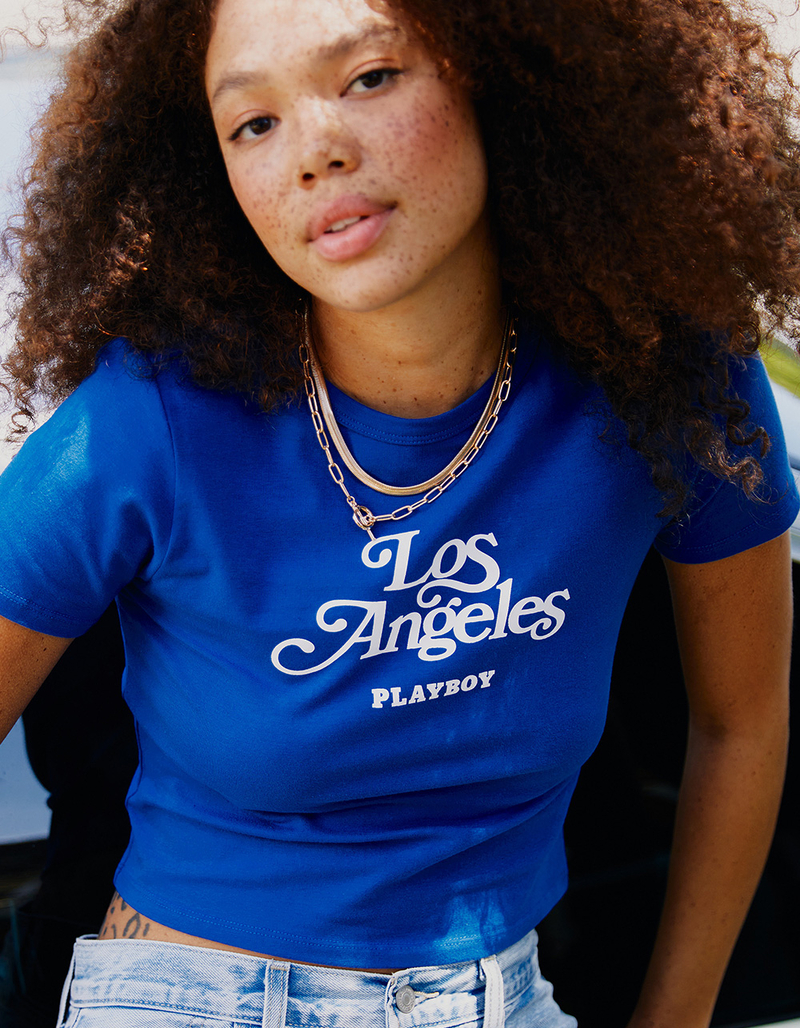PLAYBOY Los Angeles Womens Baby Tee image number 6