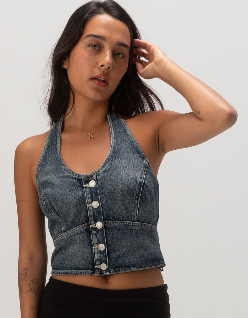 LEVI'S Janeesah Womens Denim Halter Top image number 0
