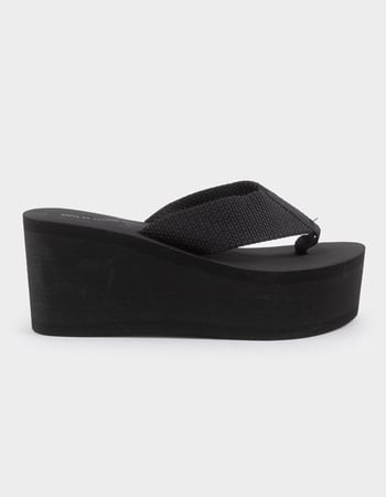 WILD DIVA Heat Womens Platform Wedge Flip Flops Primary Image