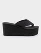 WILD DIVA Heat Womens Platform Wedge Flip Flops image number 1