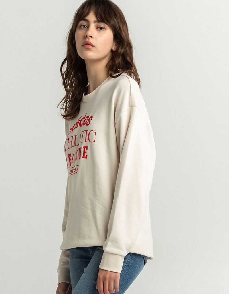 ADIDAS Collegiate Womens Oversized Crewneck Sweatshirt image number 1