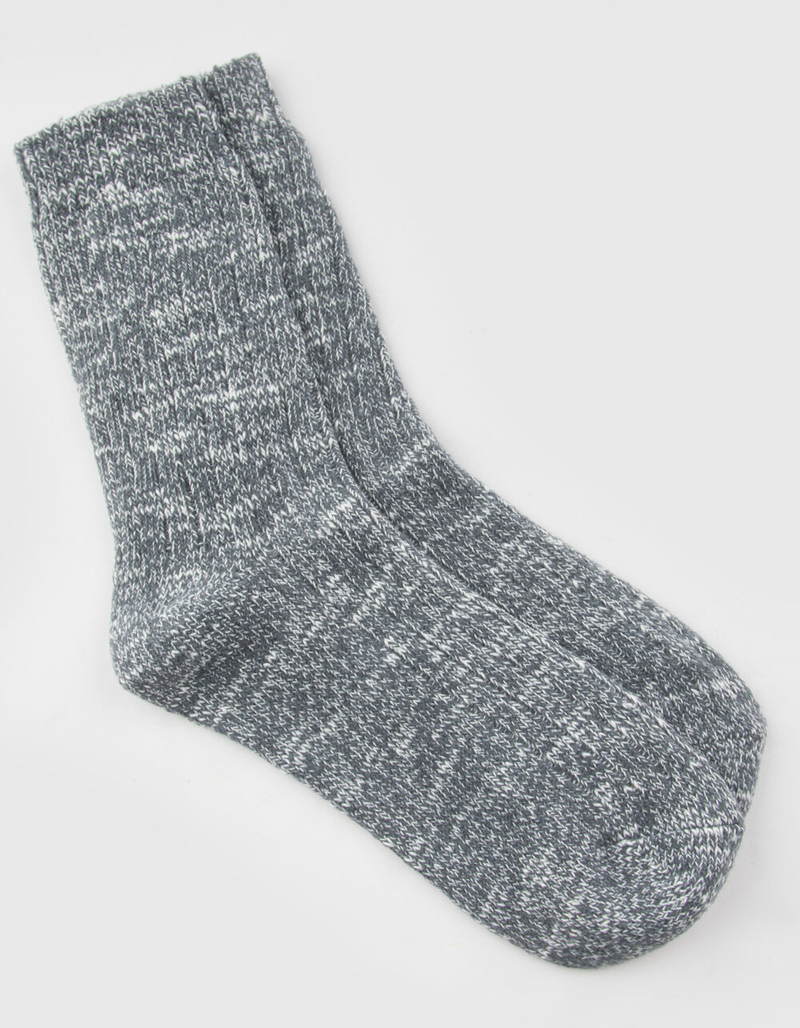 FULL TILT Marled Womens Charcoal Crew Socks image number 0